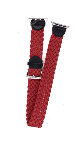 Ремешок для Watch 38/40mm, "кожаный", двойной leather band, красный 4665299801185 - фото 11374