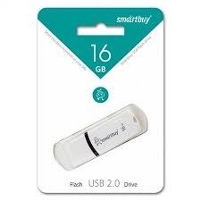Флеш-накопитель USB 16GB SmartBuy, белый SB16GBPN-W - фото 6766
