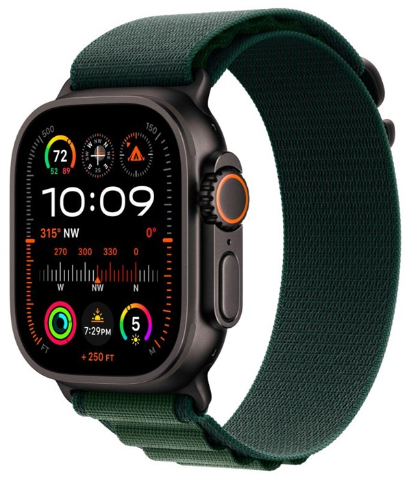 Умные часы Watch Ultra 2 (2024) 49mm Black Titanium Case with Dark Green Alpine Loop 4665299809704 - фото 76855