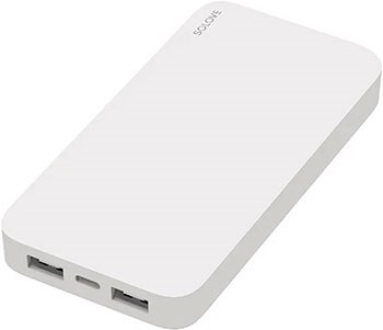 Дополнительный аккумулятор Xiaomi SOLOVE 20000mAh с кожаным чехлом, белый 4665299806204 - фото 77100