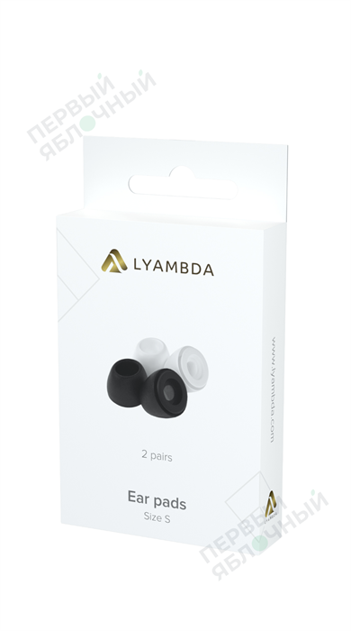 Комплект сменных амбушюр LYAMBDA для AirPods Pro, размер M, 2 пары, белый + черный E-PRO-M_LBD - фото 77132