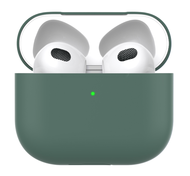 Защитный чехол для AirPods 3, силиконовый Deppa, зеленый 47321 - фото 77461