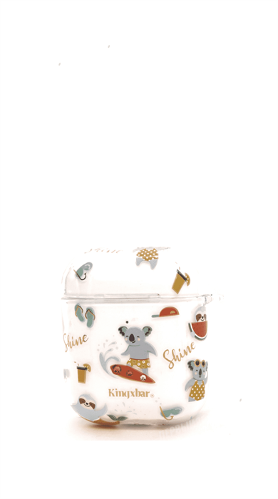 Защитный чехол для AirPods, пластиковый, Kingxsbar, прозрачный с коалой 4665299804952 - фото 77496