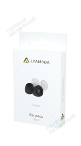 Комплект сменных амбушюр LYAMBDA для AirPods Pro, размер M, 2 пары, белый + черный