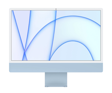 Моноблок iMac 24" Retina 4,5K, (M1 8C CPU, 7C GPU), 8 ГБ, 256 ГБ SSD, синий  (MJV93)