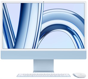 Моноблок iMac 24" Retina 4,5K, M3 (8C CPU, 10C GPU, 2023), 8 ГБ, 512 ГБ SSD, синий (MQRR3)