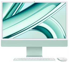 Моноблок iMac 24" Retina 4,5K, M3 (8C CPU, 10C GPU, 2023), 8 ГБ, 512 ГБ SSD, зеленый (MQRP3)