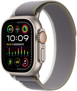 Умные часы Watch Ultra 2 49mm Titanium Case with Green/Gray Trail Loop (MRF33) MRF33