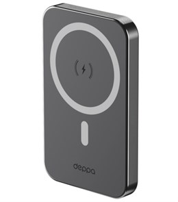 Внешний АКБ Deppa NRG MageSafe 5000mAh, 20w дисплей, черный 33664