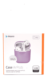 Защитный чехол для AirPods, силиконовый Deppa , лавандовый 47007