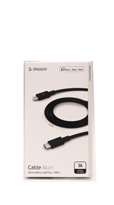 Кабель Lightning - USB-C, MFI, 3A, 1.2M, алюминий/нейлон, графит 72320