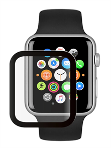 Защитное гибридное стекло Deppa Apple Watch 4/5 series 40mm, черный 62616