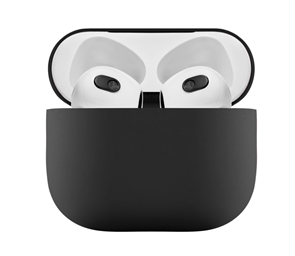 Защитный чехол для AirPods 3, силиконовый Deppa, черный 47322