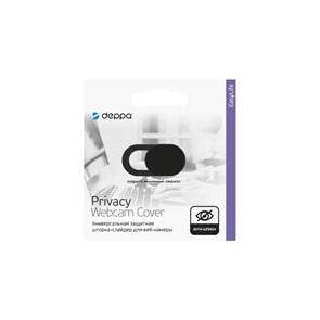 Шторка для веб-камер универсальная, черный, Deppa 47111