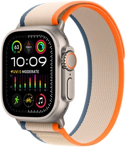 Умные часы Watch Ultra 2 49mm Titanium Case with Orange/Beige Trail Loop (MRF13) MRF13