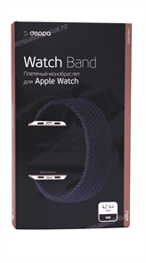 Ремешок для Watch 42/44mm, Deppa Band Mono, нейлоновый, синий 48112