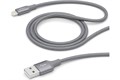 Дата-кабель USB - 8-pin для Apple, алюминий/нейлон, MFI, 1.2м, графит, Deppa 72189 - фото 76580